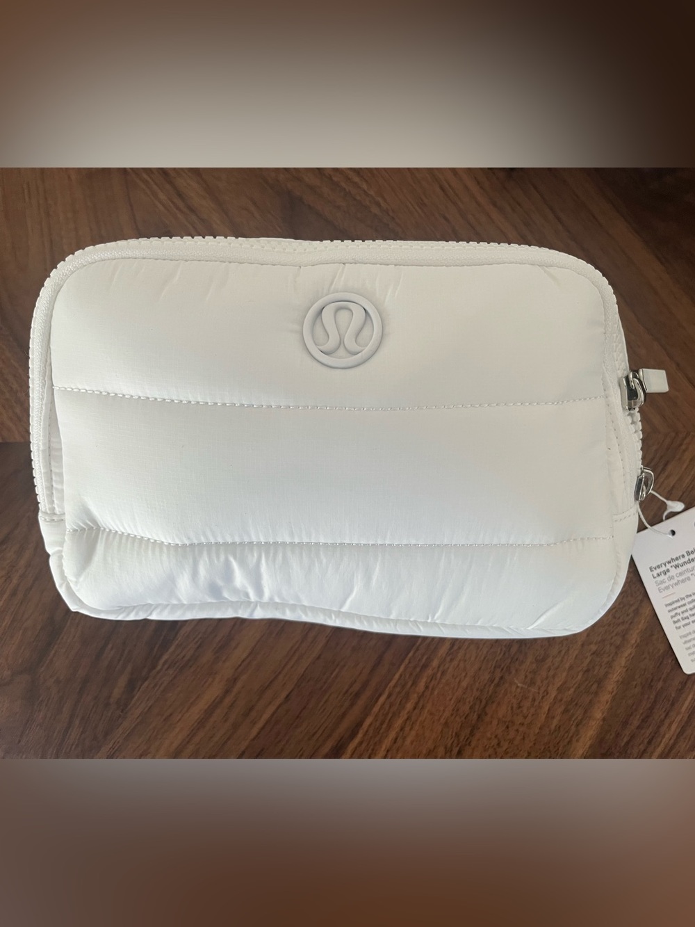 lululemon athletica White Quilted Cosmetic Pouch